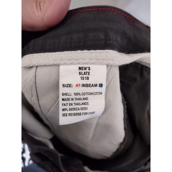 Woolrich Men's 40x30 Solid Gray Straight Leg Chino Pants Flat Front Zip Pockets - Picture 8 of 8